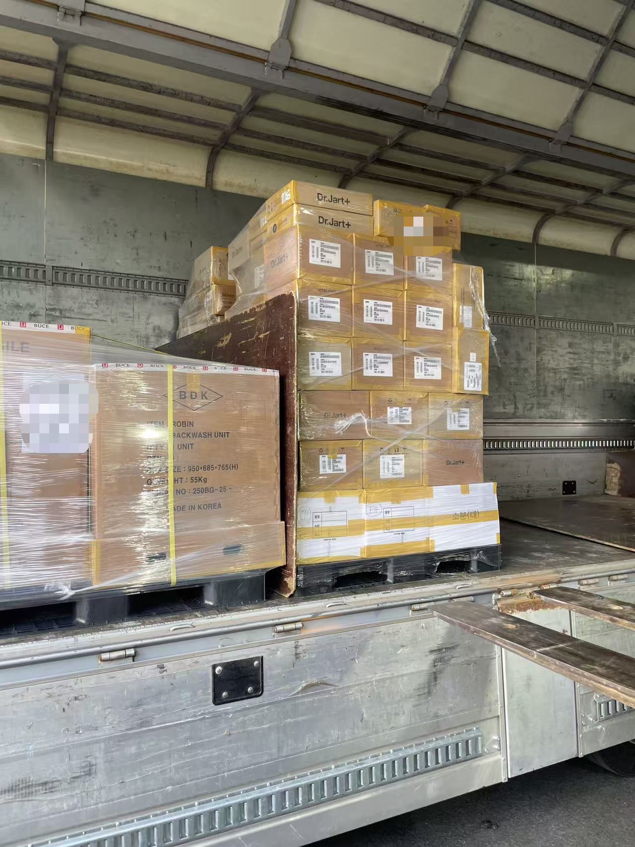 Warehouse pallets of authentic Korean beauty brands